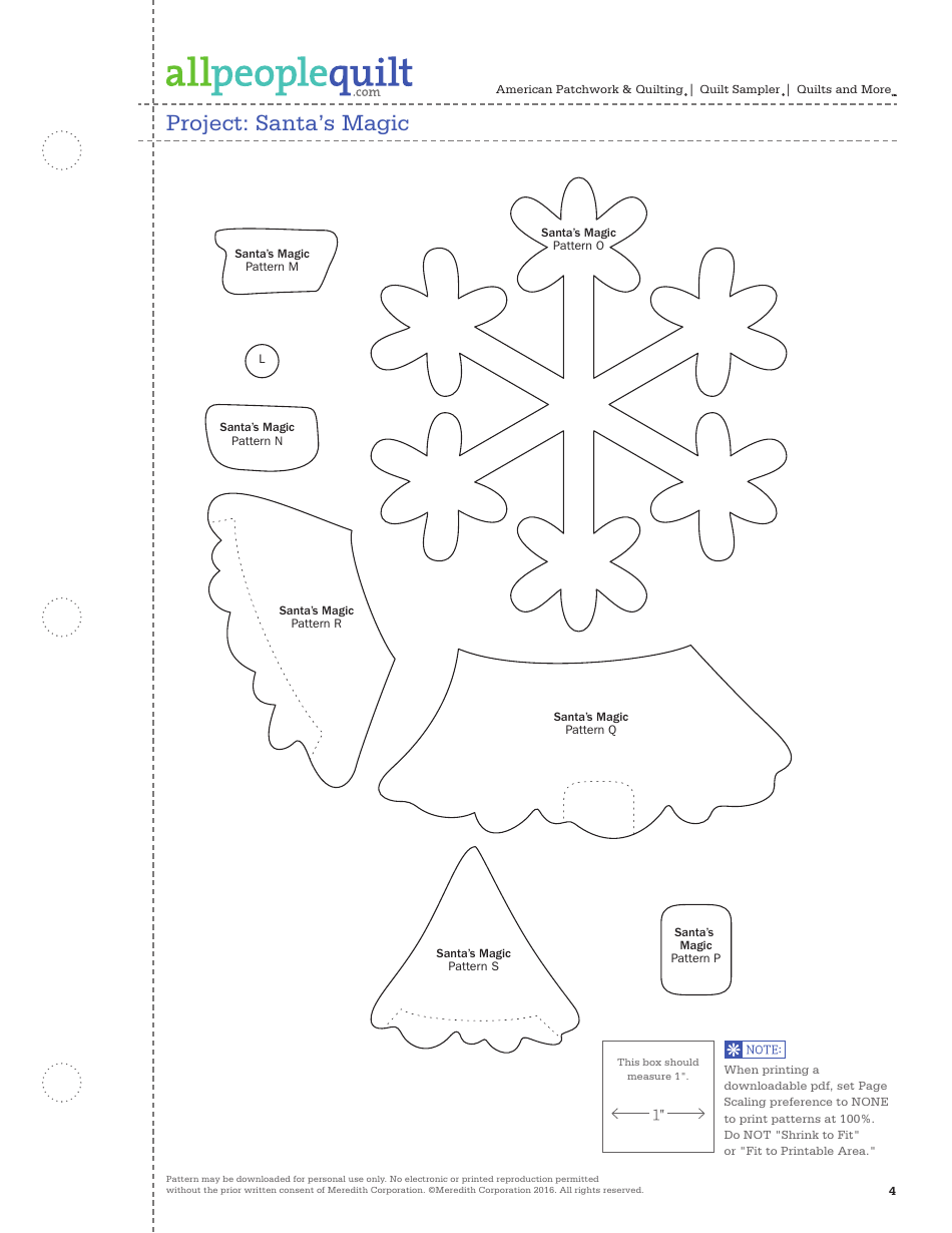 Santas Magic Quilt Pattern Templates - Meredith Corporation, Page 4
