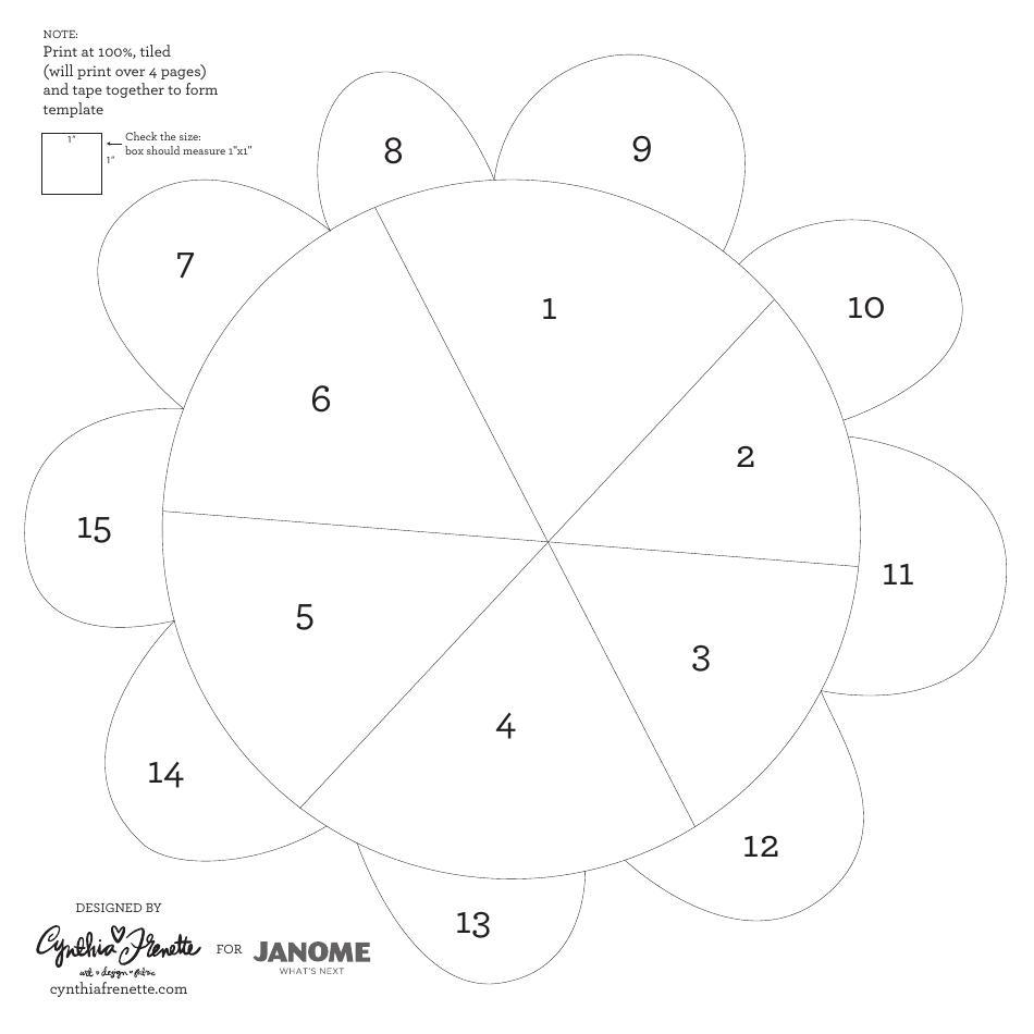 Flower Pillow Pattern Template, Page 4