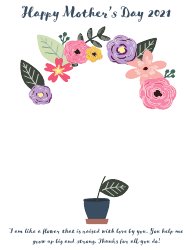 Mother&#039;s Day Flower Pot Template