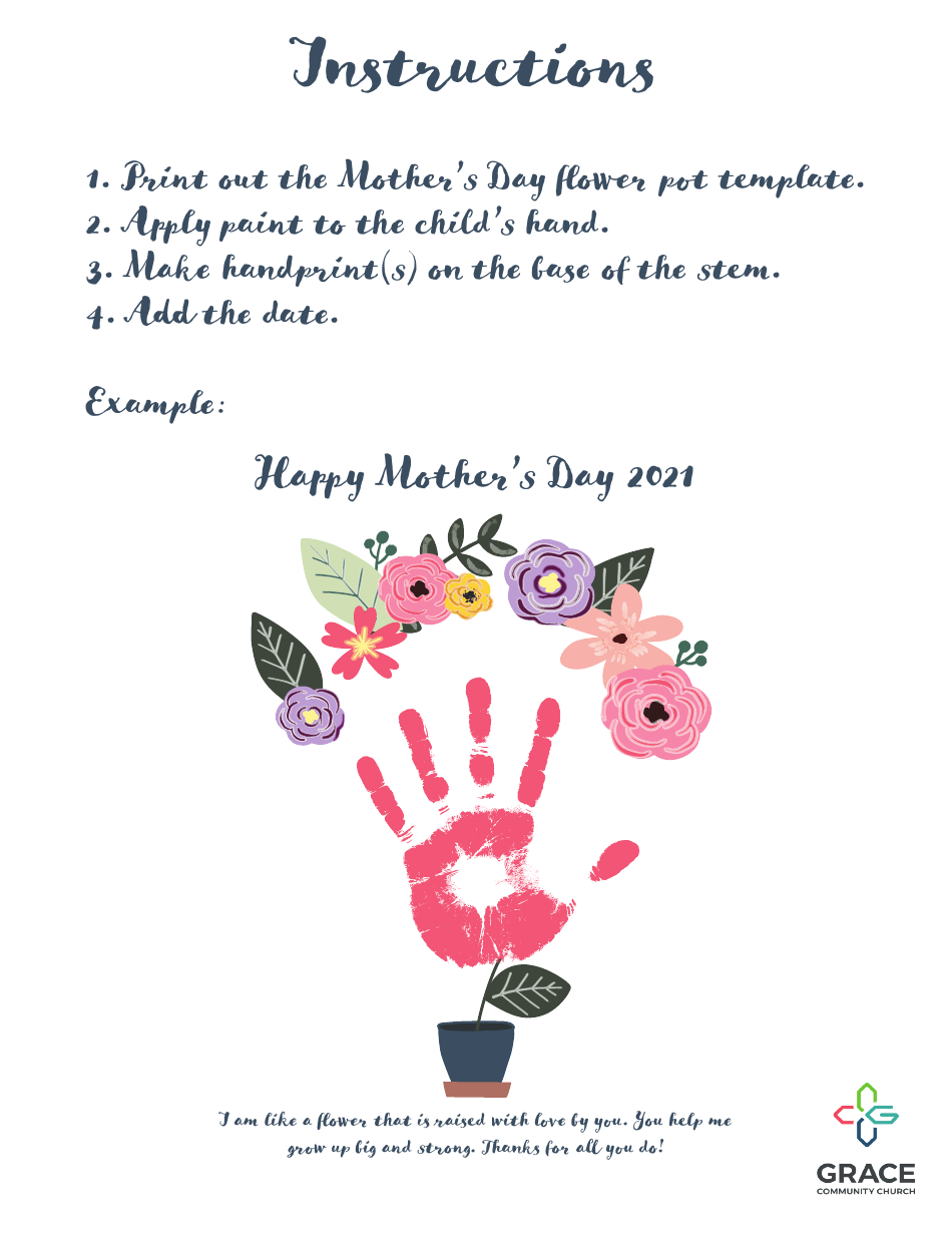 Mothers Day Flower Pot Template Download Printable Pdf Templateroller