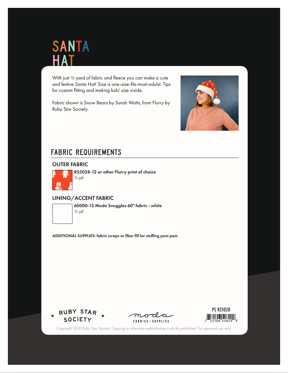 Santa Hat Sewing Template - Ruby Star Society, Page 8