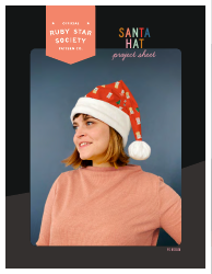 Document preview: Santa Hat Sewing Template - Ruby Star Society