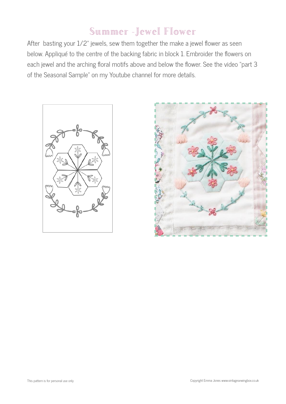 Seasonal Sampler Quilt Pattern Templates - Emma Jones Vintage Sewing Box, Page 8