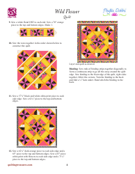 Wild Flower Quilt Pattern - Phyllis Dobbs, Page 4