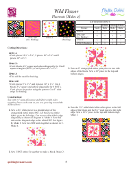 Wild Flower Quilt Pattern - Phyllis Dobbs, Page 5