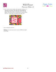 Wild Flower Quilt Pattern - Phyllis Dobbs, Page 6