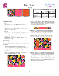 Wild Flower Quilt Pattern - Phyllis Dobbs, Page 7