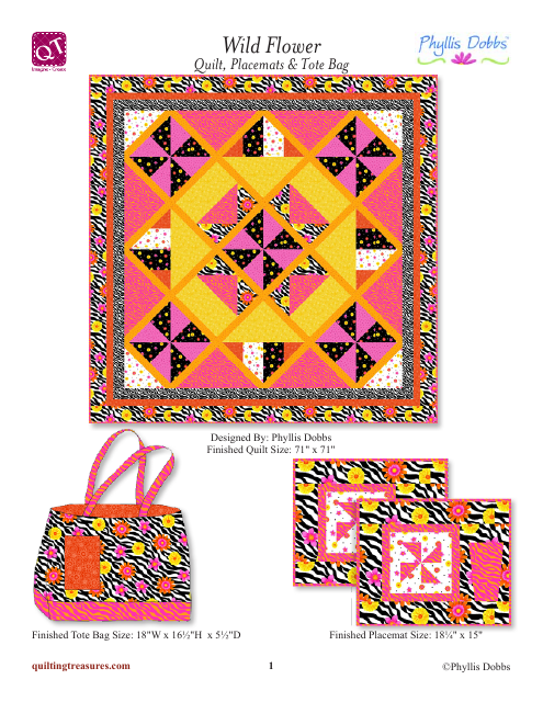 Wild Flower Quilt Pattern - Phyllis Dobbs