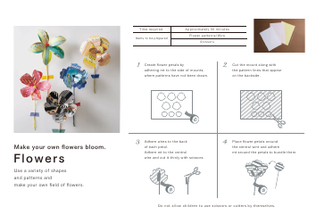 Document preview: Paper Flower Templates - Varicolored
