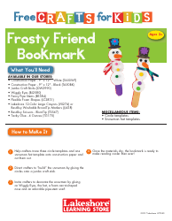 Document preview: Paper Snowman Bookmark Template - Lakeshore