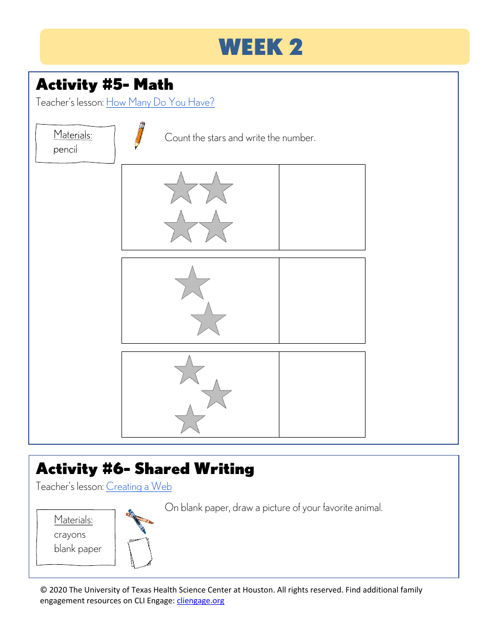 Cli Curriculum Lessons Family Workbook - the University of Texas Health Science Center at Houston, Page 12