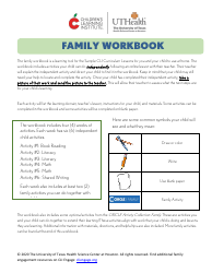 Cli Curriculum Lessons Family Workbook - the University of Texas Health Science Center at Houston