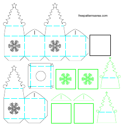 Document preview: Christmas Gift Box Templates - Scheme