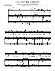 Thomas Augustine Arne - Blow, Blow, Thou Winter Wind Piano Sheet Music