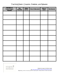 Document preview: Tracking Sheet Template: Coupons, Freebies, and Rebates - Coupon Christine
