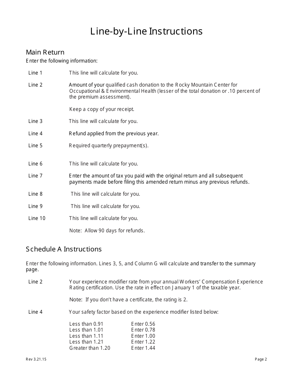 Instructions for Form TC-420 Self-insurers Tax Return - Utah, Page 2