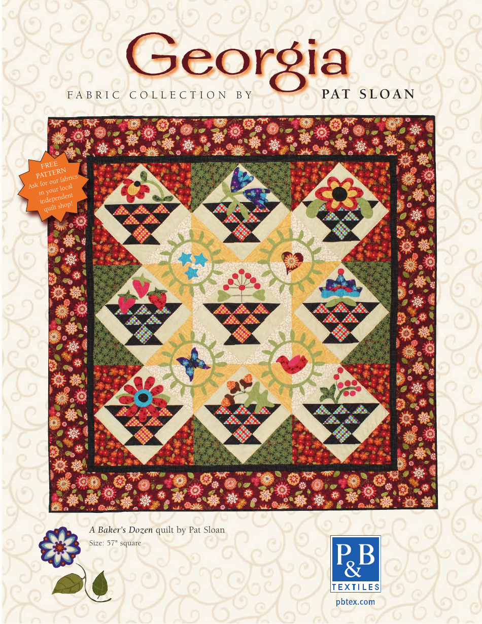 A Baker's Dozen Quilt Pattern Templates Pat Sloan Download Printable