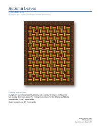 Document preview: Autumn Leaf Quilt Block - Mary Johnson