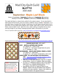 Document preview: Maple Leaf Quilt Block