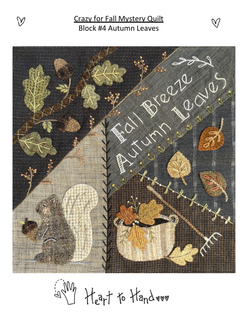Fall Breeze Quilt Pattern Templates - Heart to Hand