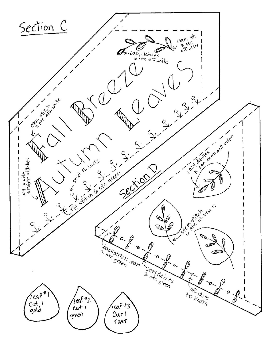 Fall Breeze Quilt Pattern Templates - Heart to Hand, Page 6