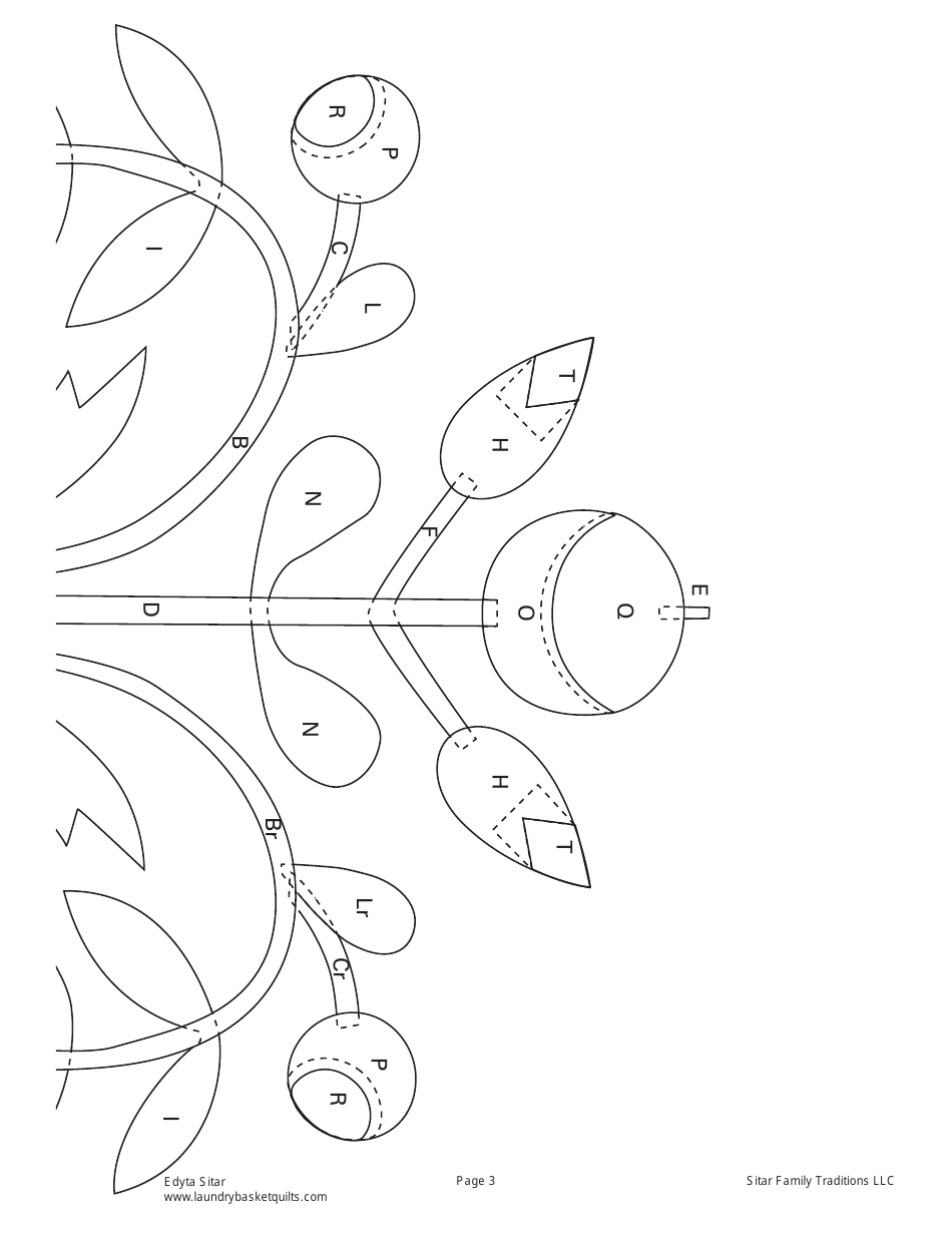 Flower Wallhanging Template, Page 3