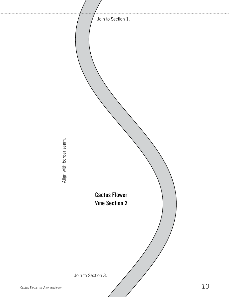 Cactus Flower Quilt Pattern Templates, Page 10
