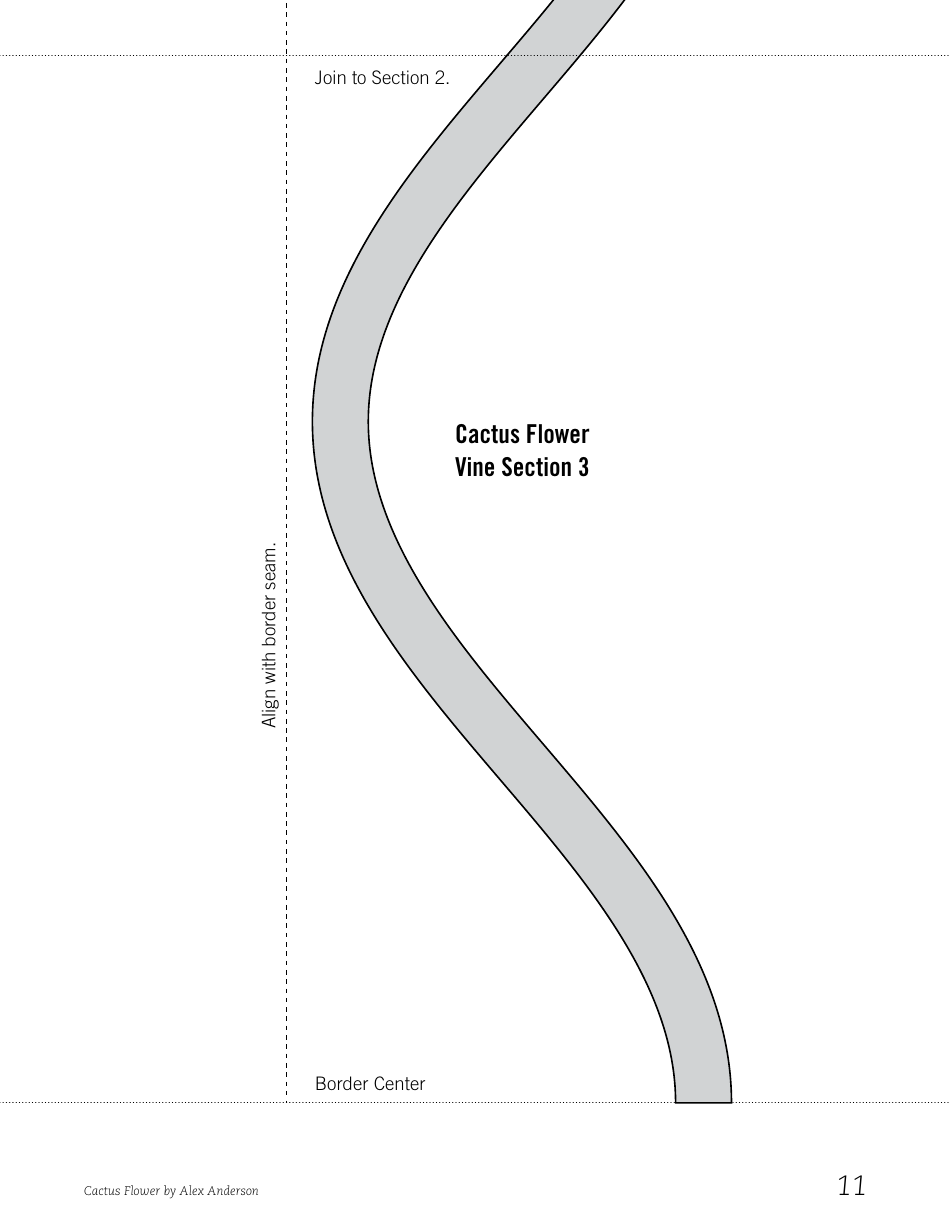 Cactus Flower Quilt Pattern Templates, Page 11