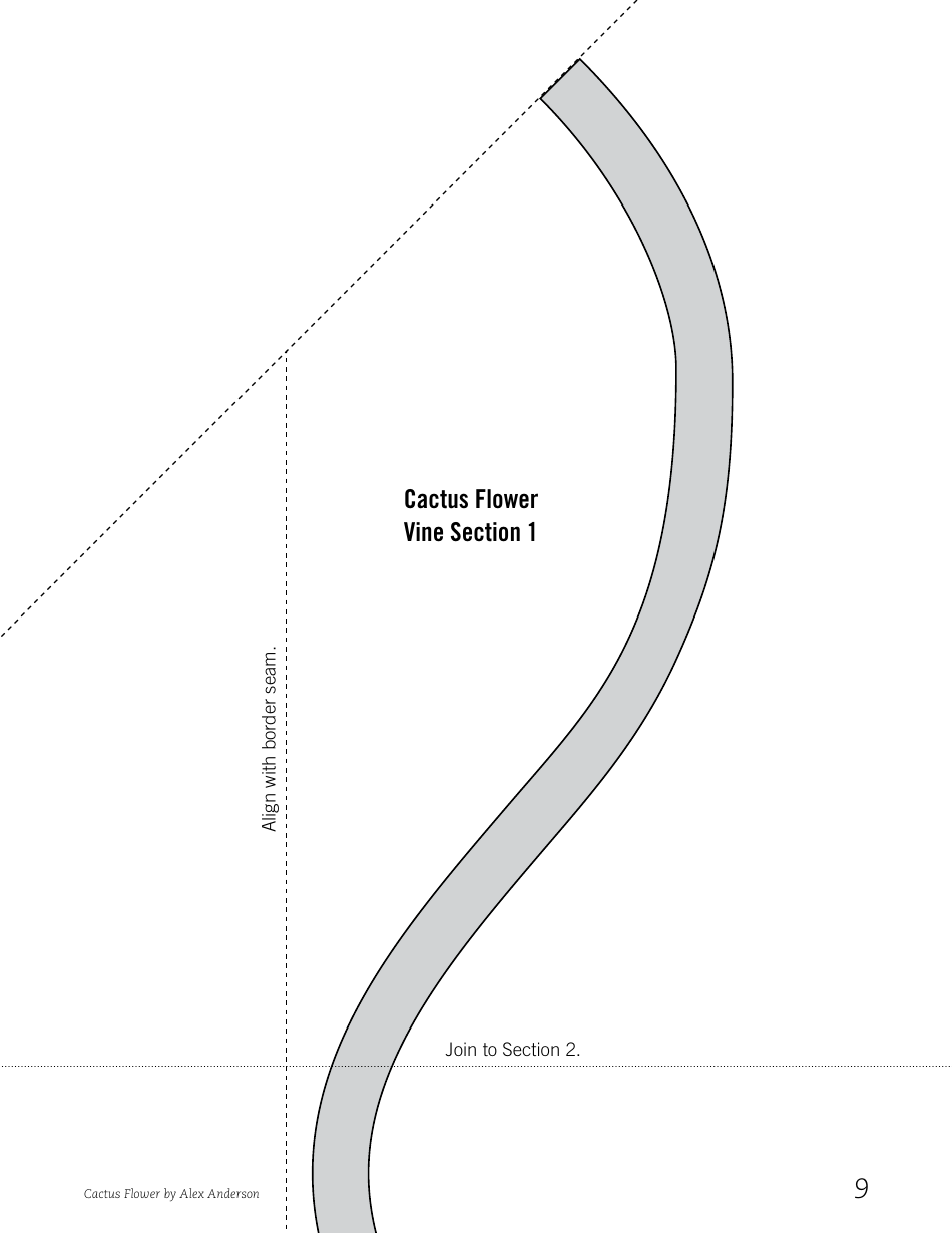 Cactus Flower Quilt Pattern Templates, Page 9