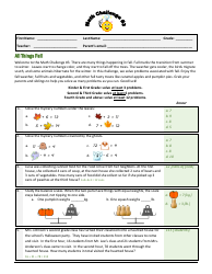 Document preview: Autumn Math Challenge Sheet