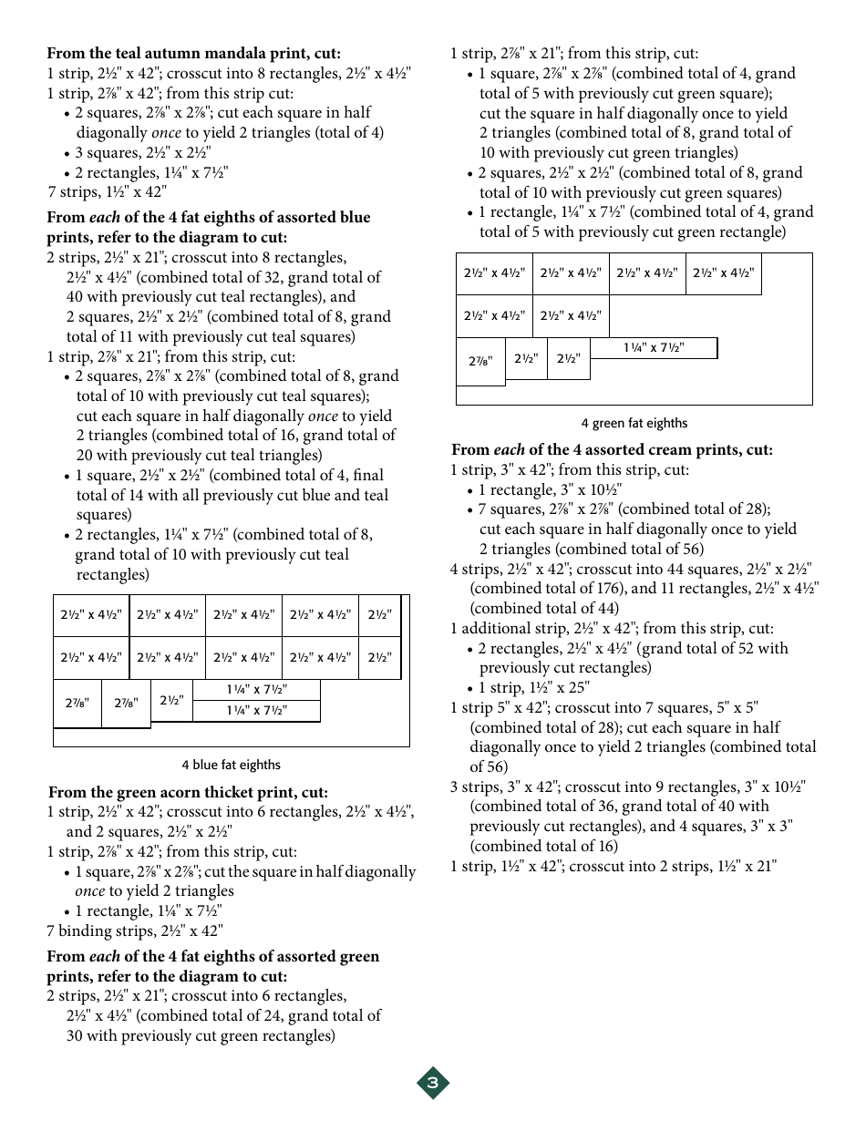 October Morning Maple Leaves Quilt Pattern - Kim Diehl, Page 3
