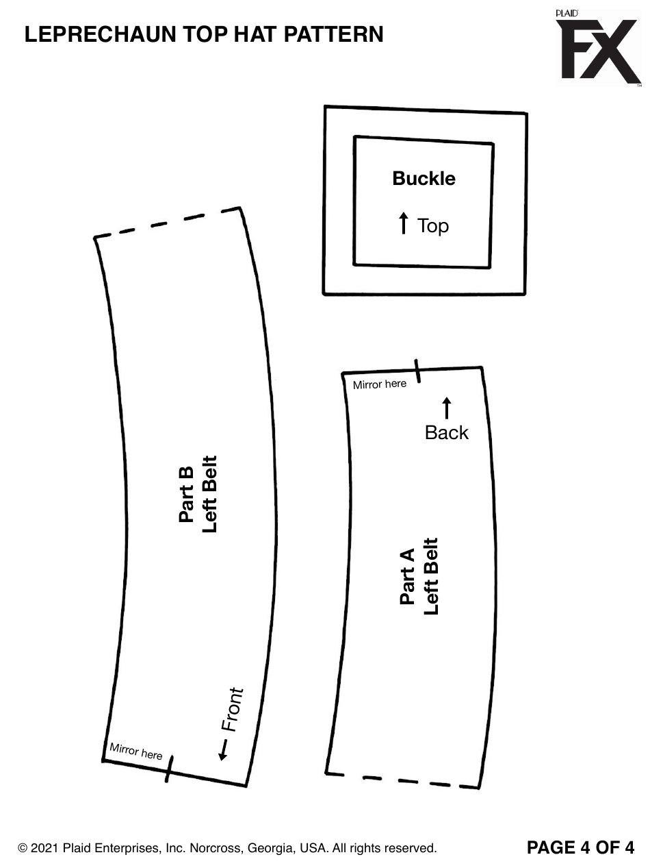 Leprechaun Top Hat Craft Templates - Plaid Enterprises, Page 4