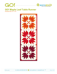 Document preview: Maple Leaf Table Runner Pattern - Accuquilt