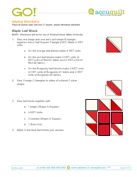 Maple Leaf Table Runner Pattern - Accuquilt, Page 5