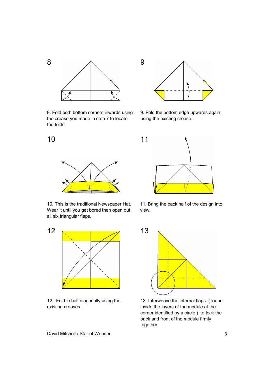 Origami Paper Star of Wonder - David Mitchell, Page 3