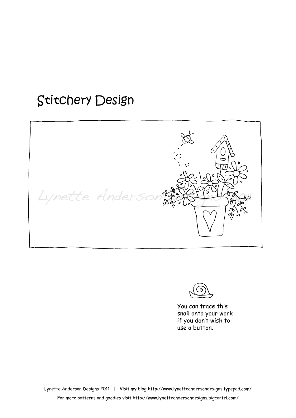 Flowerpot Needlekeep Stitchery Design Pattern, Page 4