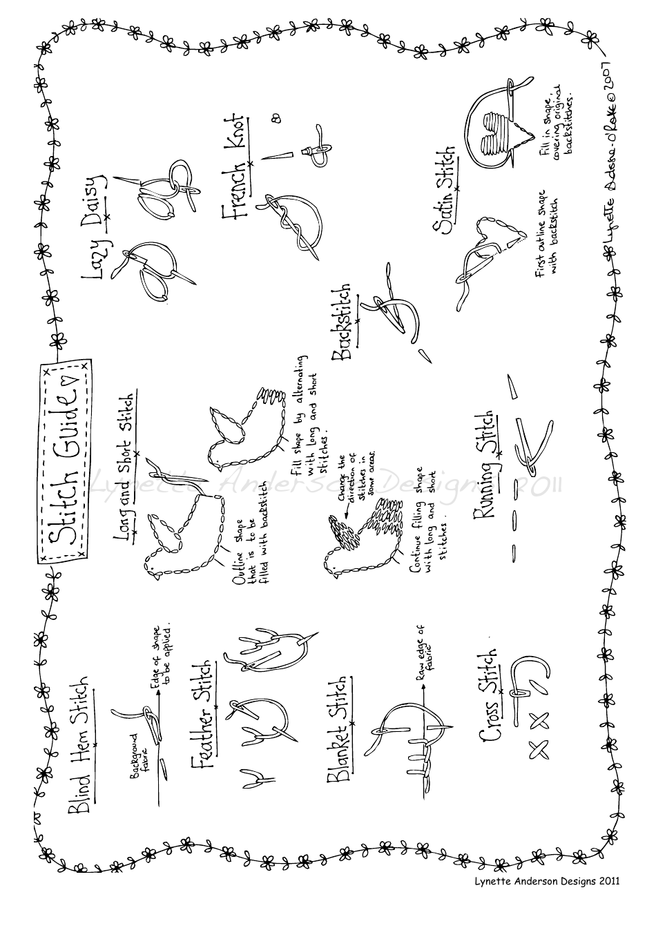 Flowerpot Needlekeep Stitchery Design Pattern, Page 5