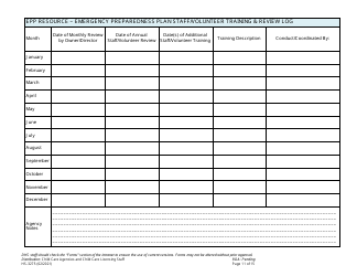Form HS-3275 Child Care Agency Emergency Preparedness Plan Checklist and Template - Tennessee, Page 11