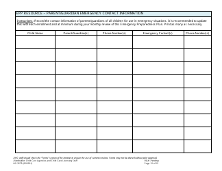 Form HS-3275 Child Care Agency Emergency Preparedness Plan Checklist and Template - Tennessee, Page 15