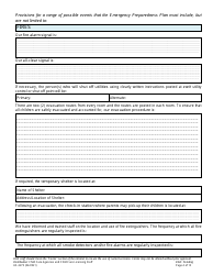 Form HS-3275 Child Care Agency Emergency Preparedness Plan Checklist and Template - Tennessee, Page 4