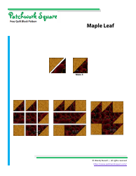 Maple Leaf Quilt Block Pattern - Patchwork Square, Page 5
