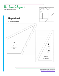 Maple Leaf Quilt Block Pattern - Wendy Russell, Page 3