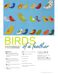 American Birds Quilt Pattern Templates, Page 2