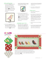 American Birds Quilt Pattern Templates, Page 7