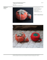 Tomato and Strawberry Pincushion Crochet Pattern - Kara M. Lyon, Page 4