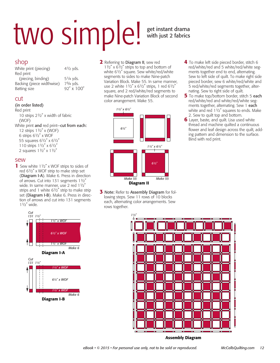 Blue Moon Quilt Pattern Templates -mccallsquilting, Page 12