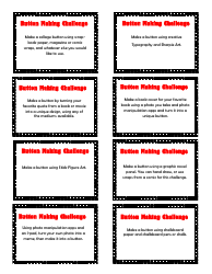 Document preview: Button Making Challenge Templates