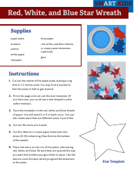 Document preview: Paper Star Wreath Template