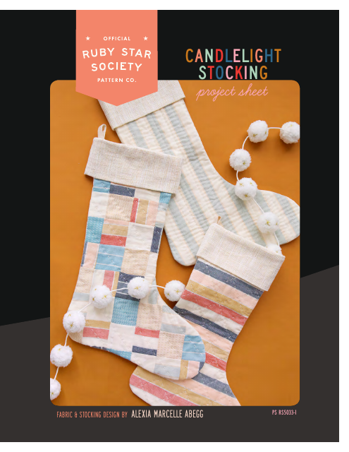 Candlelight Stocking Sewing Templates - Preview Image