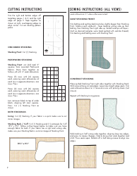 Candlelight Stocking Sewing Templates, Page 2